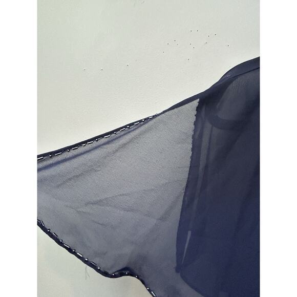 Patra Tiered Beaded Dress Womens 10 V-Neck Flutter Sleeve Special Occasion Party - Picture 7 of 9